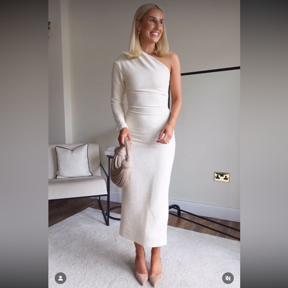 ZARA TEXTURED ASYMMETRIC DRESS - Picture 11 of 16